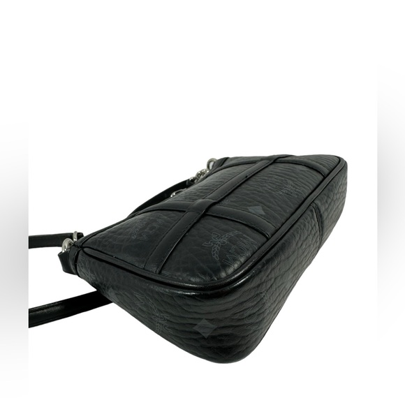 MCM Michael Cromer Delmy Visetos Mini signature black shoulder bag chain - Picture 8 of 16